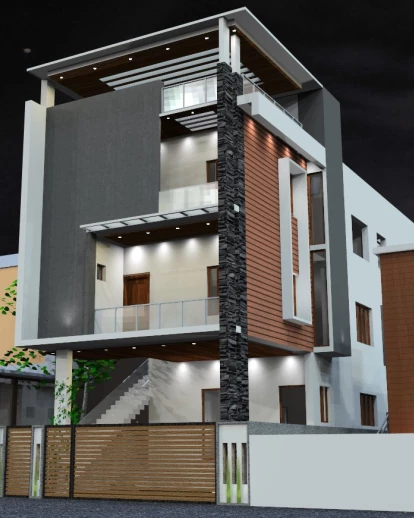 钦奈Karthik Anandan-Nemellichery先生的住宅建筑设计与开发