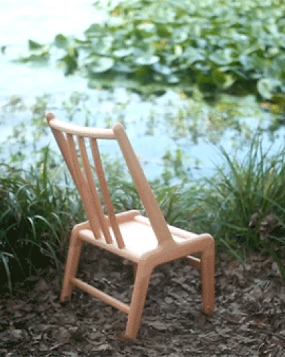木制竹椅