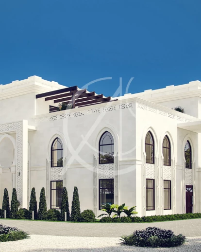 白色现代伊斯兰别墅外观设计